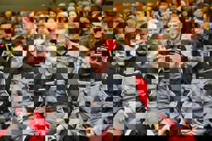 Group of apprentices and their parents in a GTG conference room